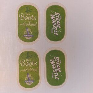 HTF Steam Whistle Boot Stein Coasters Old Logo Vintage STEAMWHISTLE